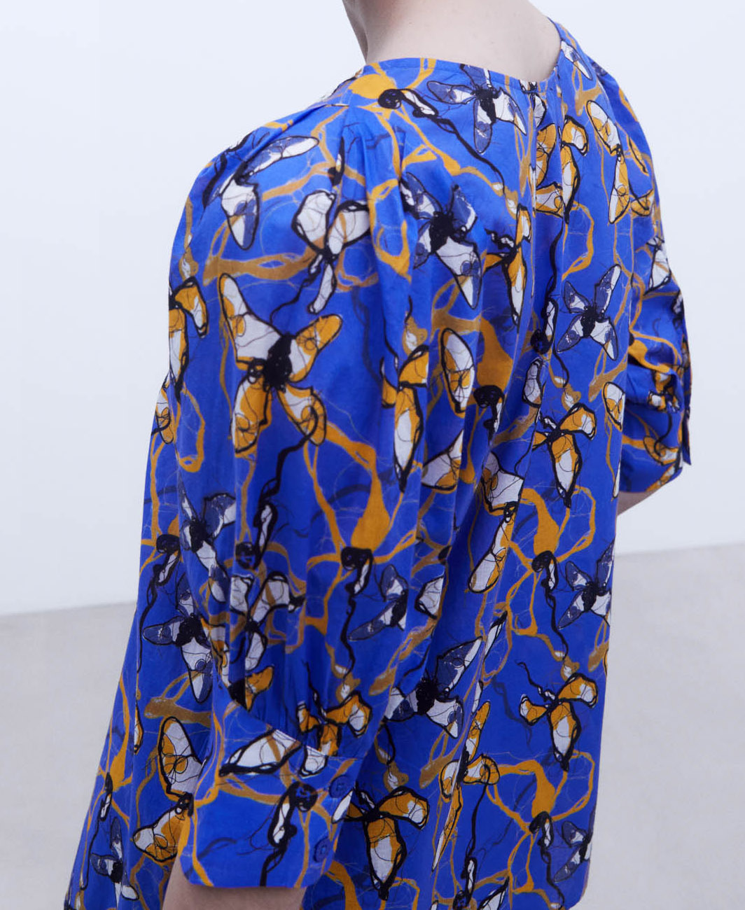 Floral print cotton shirt image number 3