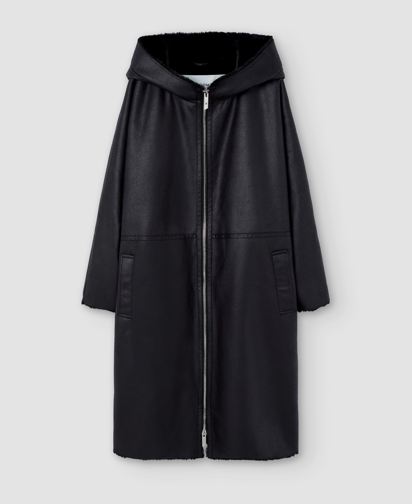 Leather textured coat image number 6