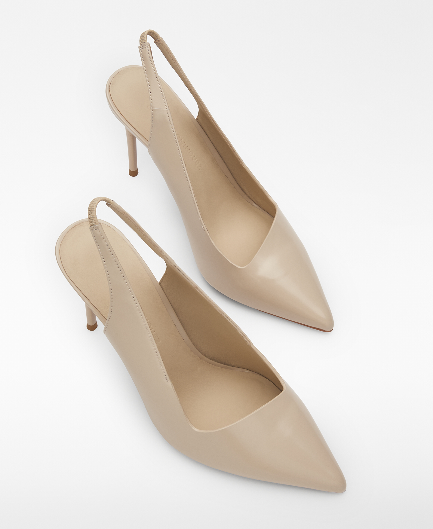 Slingback-Pumps aus Leder image number 1