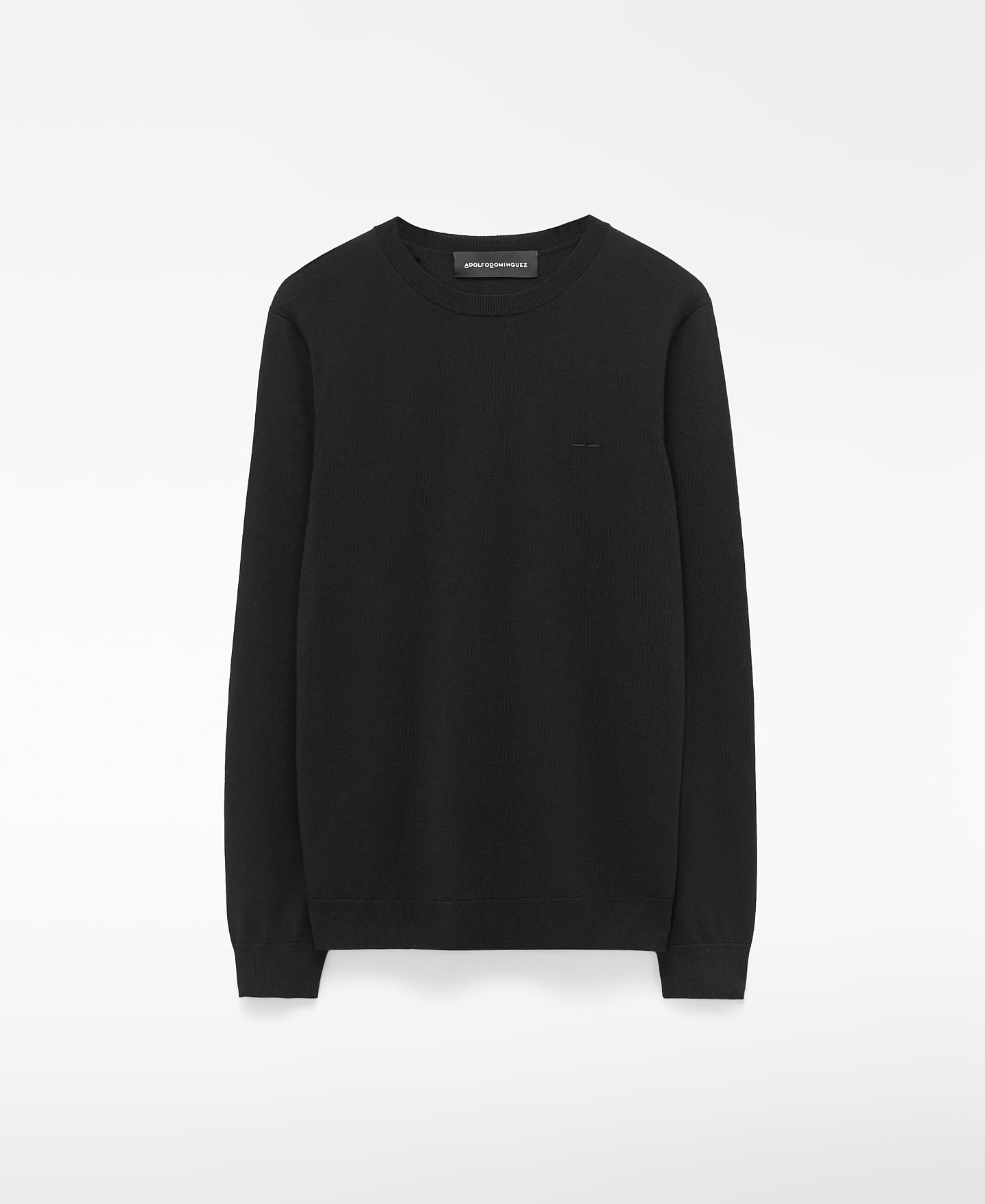 Merino wool crew collar sweater image number 0