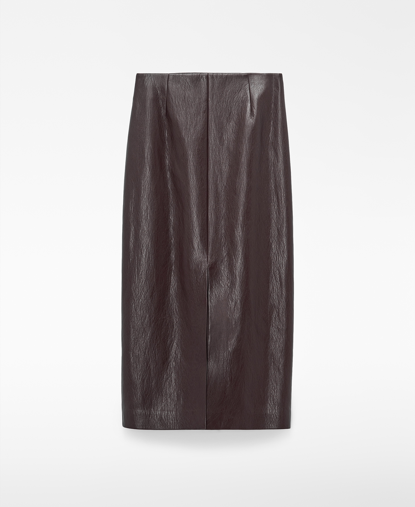 Leather-Non-Leather pencil skirt image number 4
