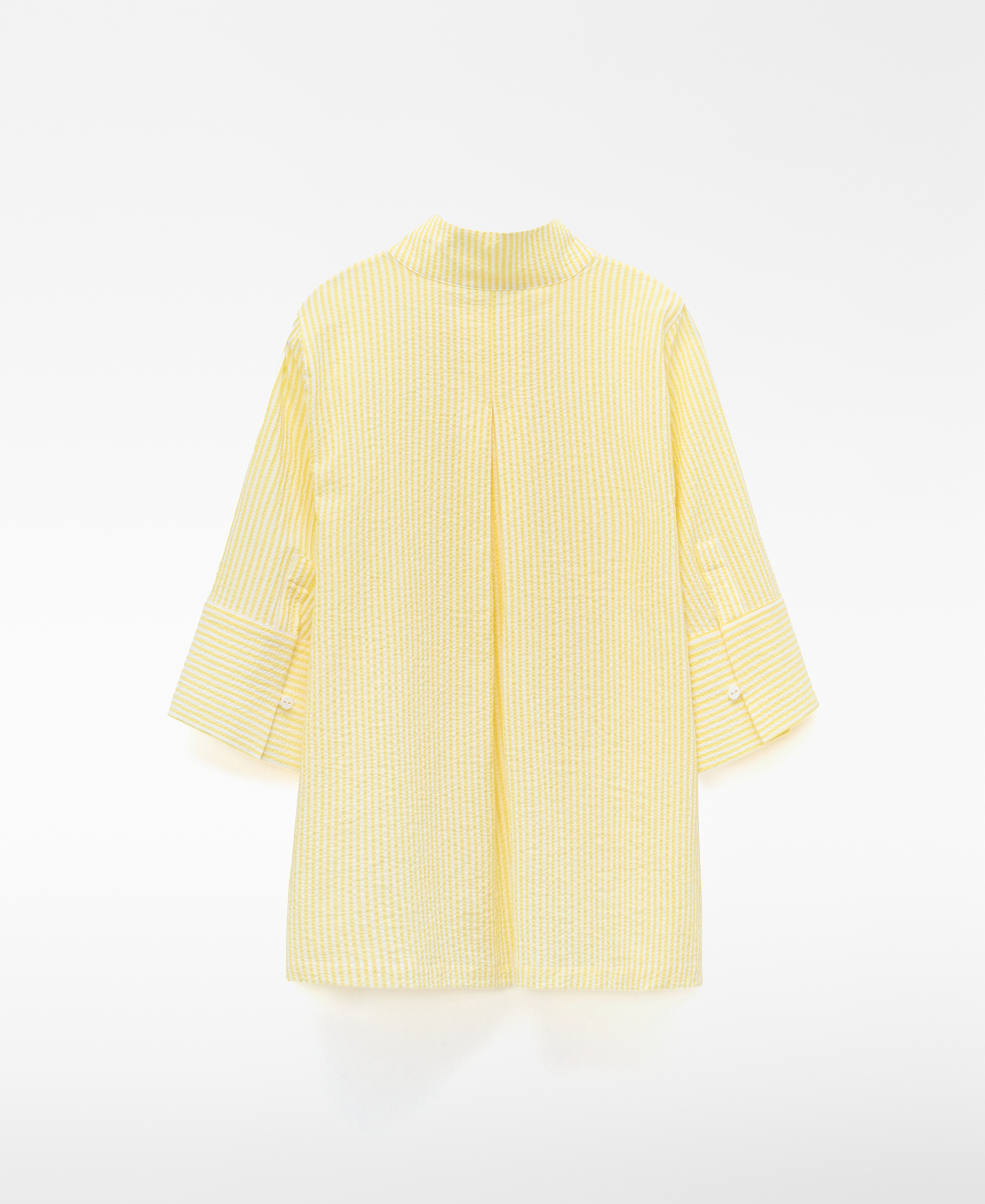 Cotton seersucker striped shirt image number 5