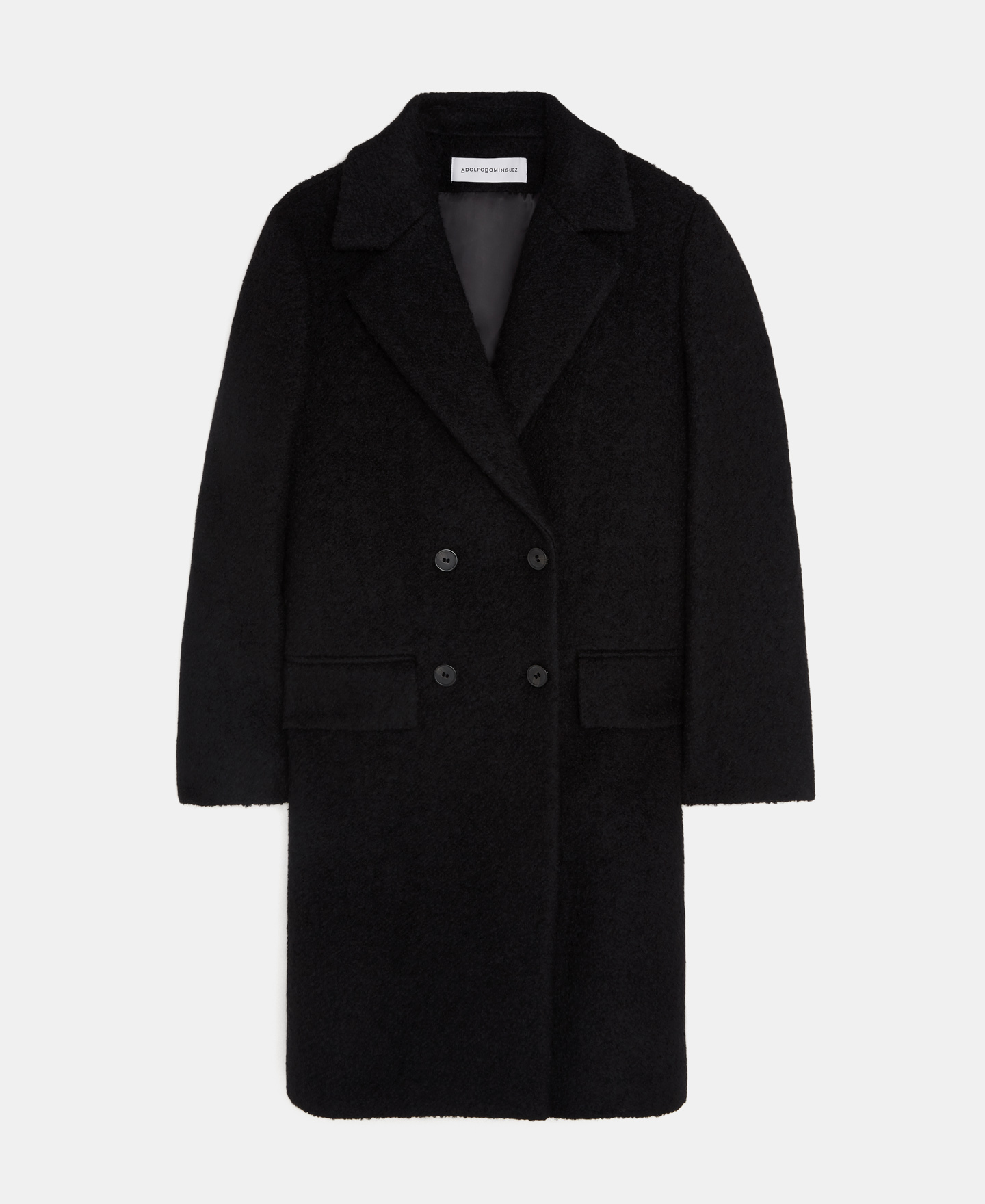 Tailored boiled wool coat image number 4