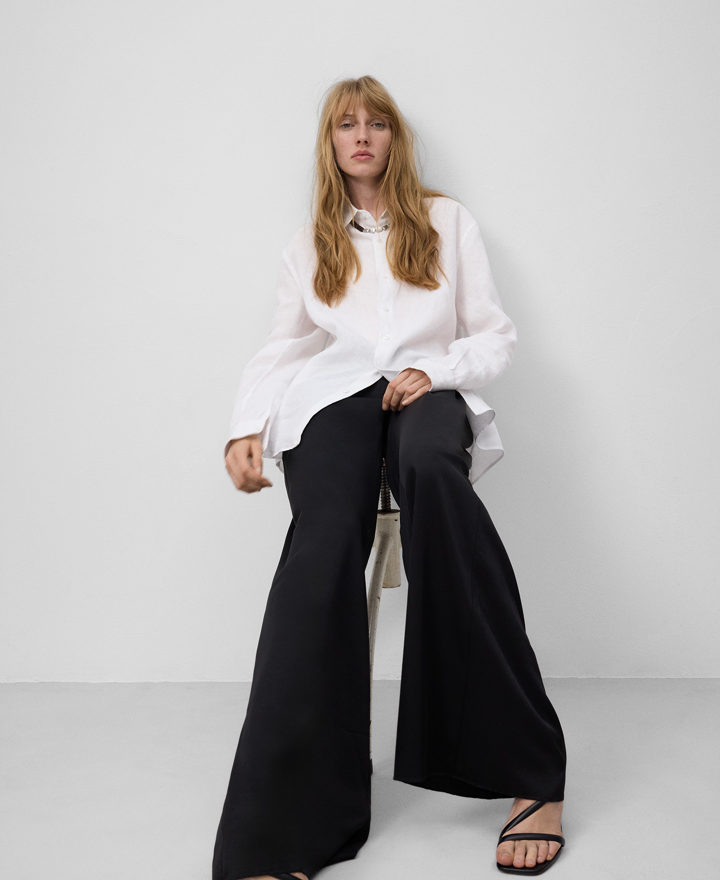 Pantalon palazzo noir pour femme image number 3