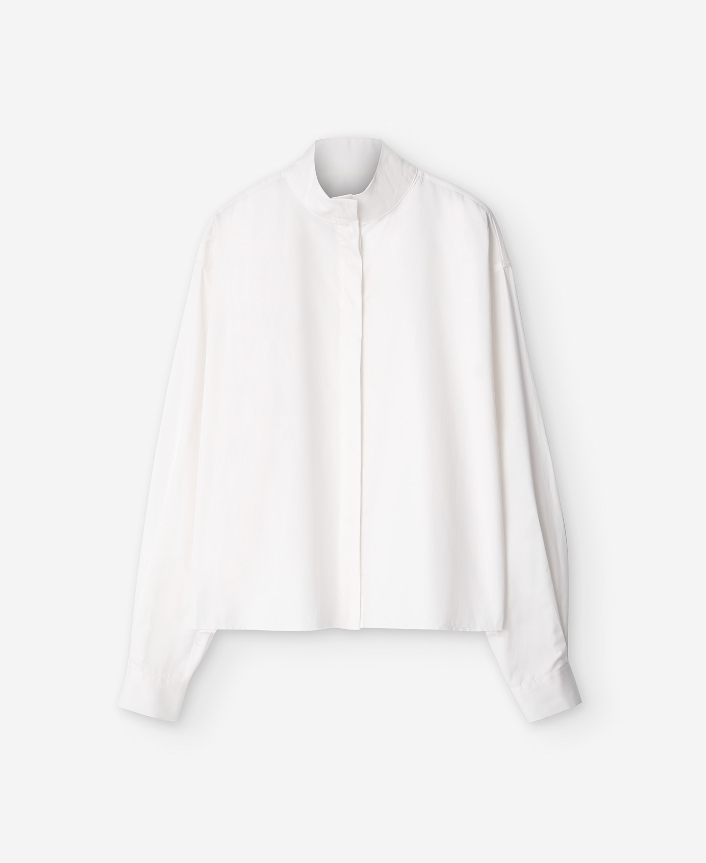 Camisa blanca corta en algodón mujer image number 4