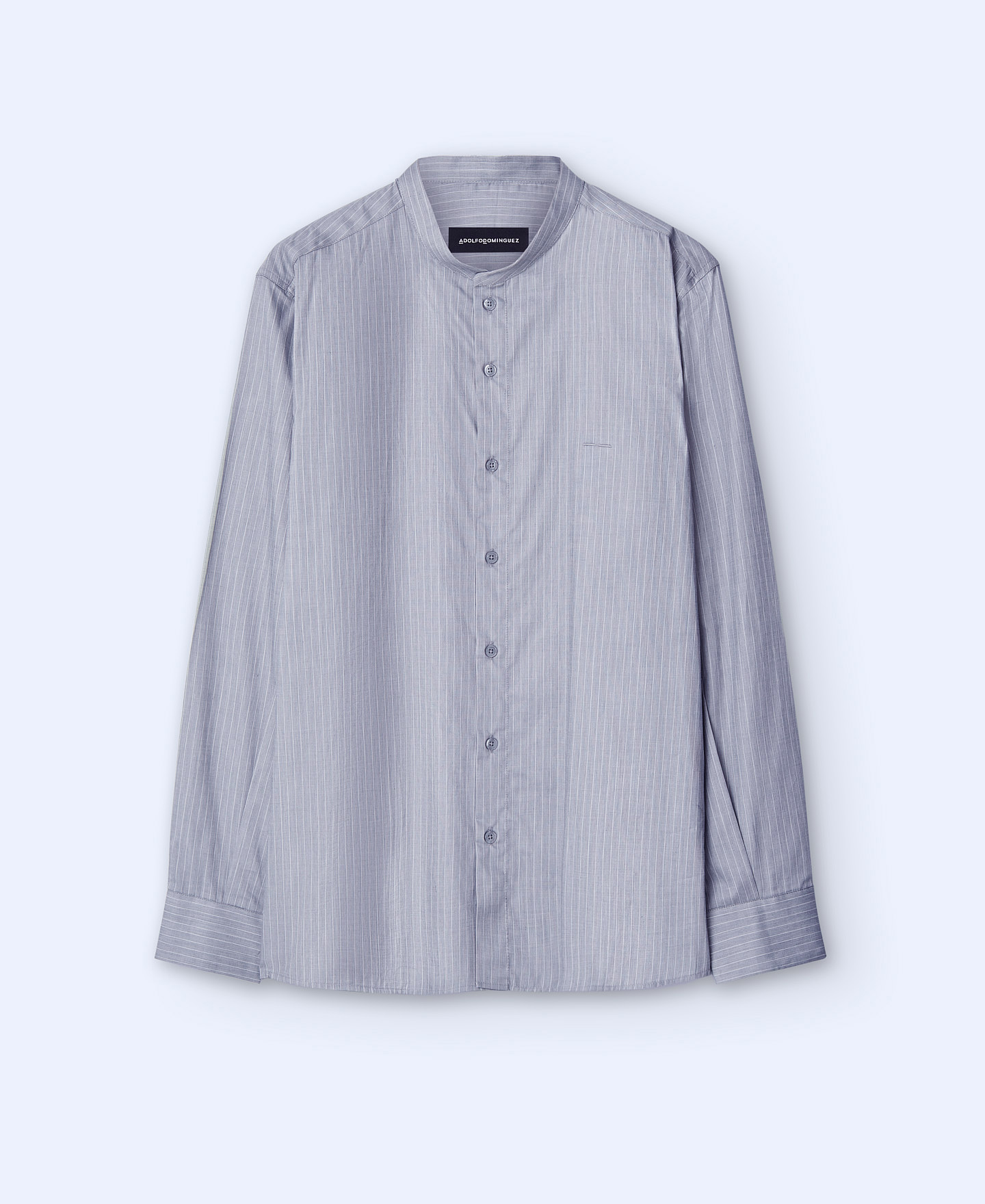 Mandarin collar cotton shirt image number 4