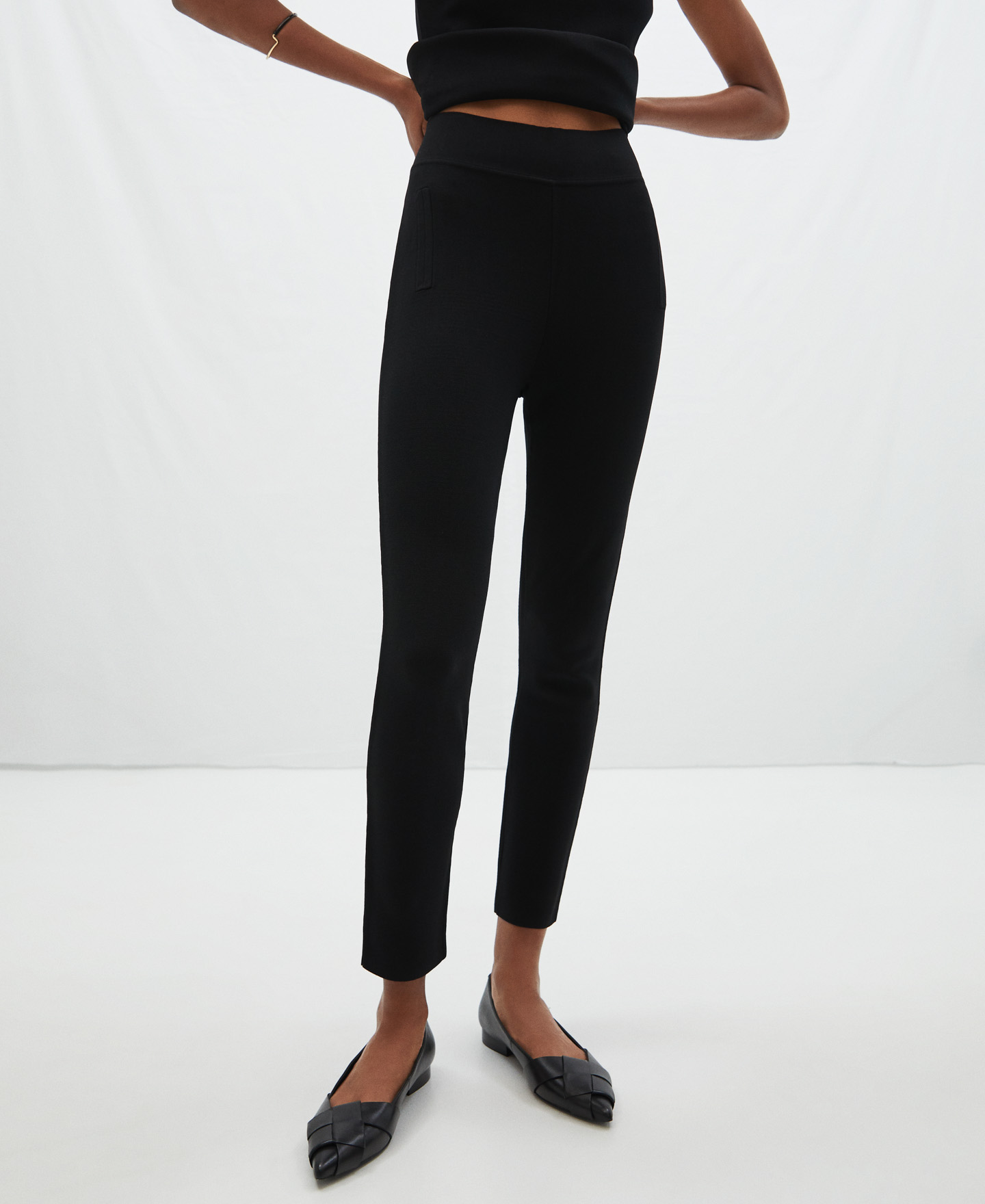 Slim fit joggers in viscose image number 0
