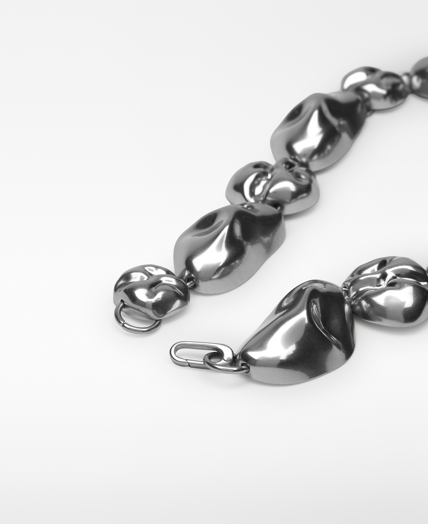 Organic-shaped pieces necklace image number 2