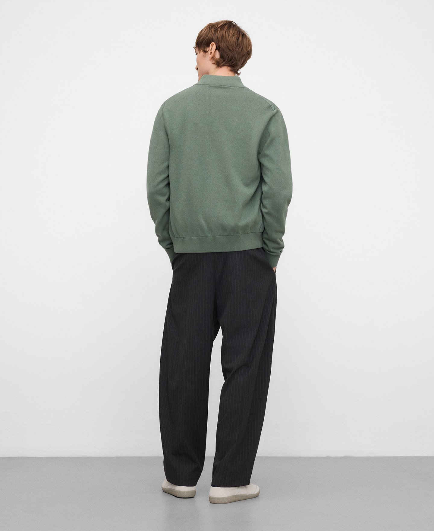 Nylon and knit cardigan image number 2