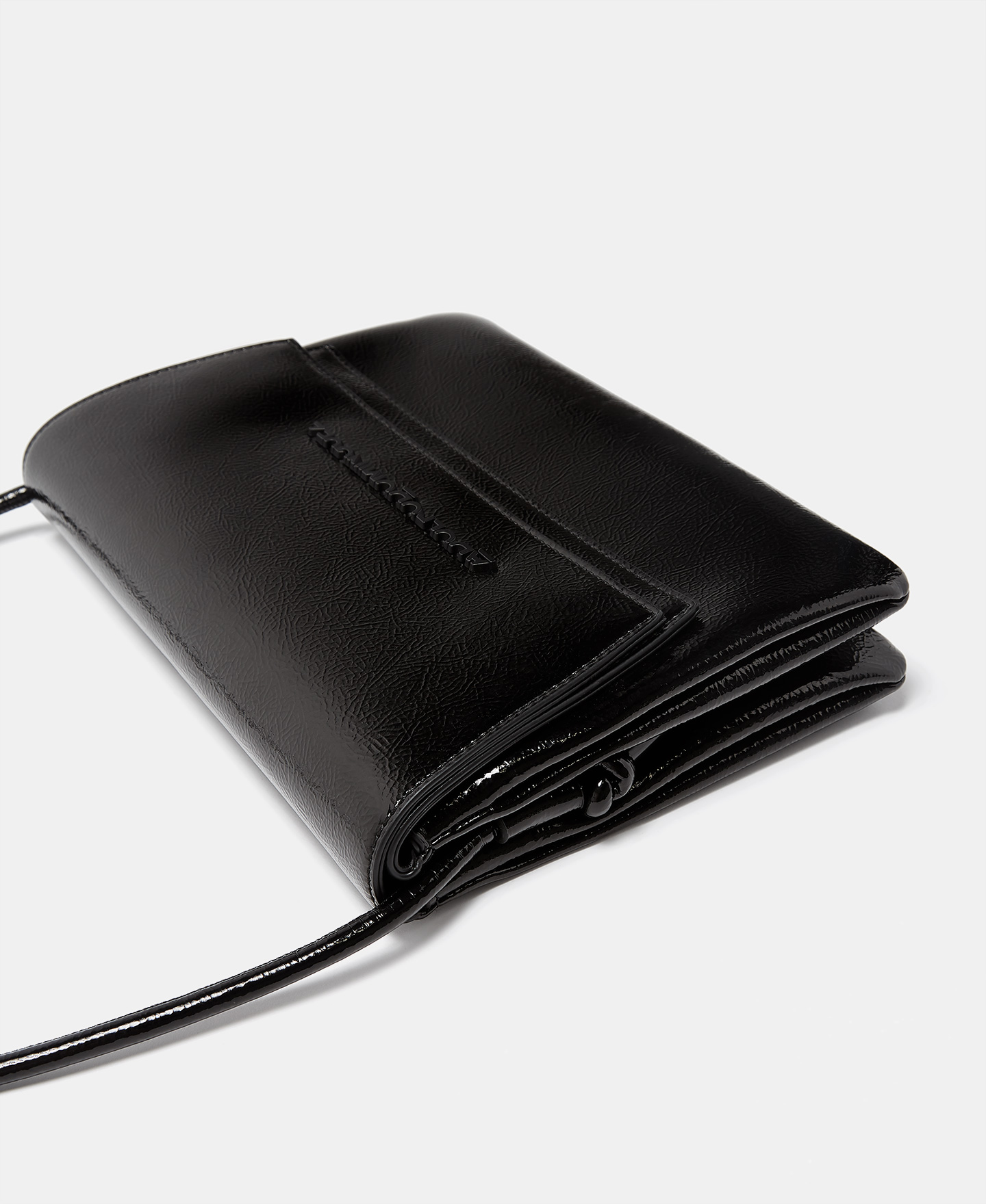 patent leather textured crossbody bag image number 2