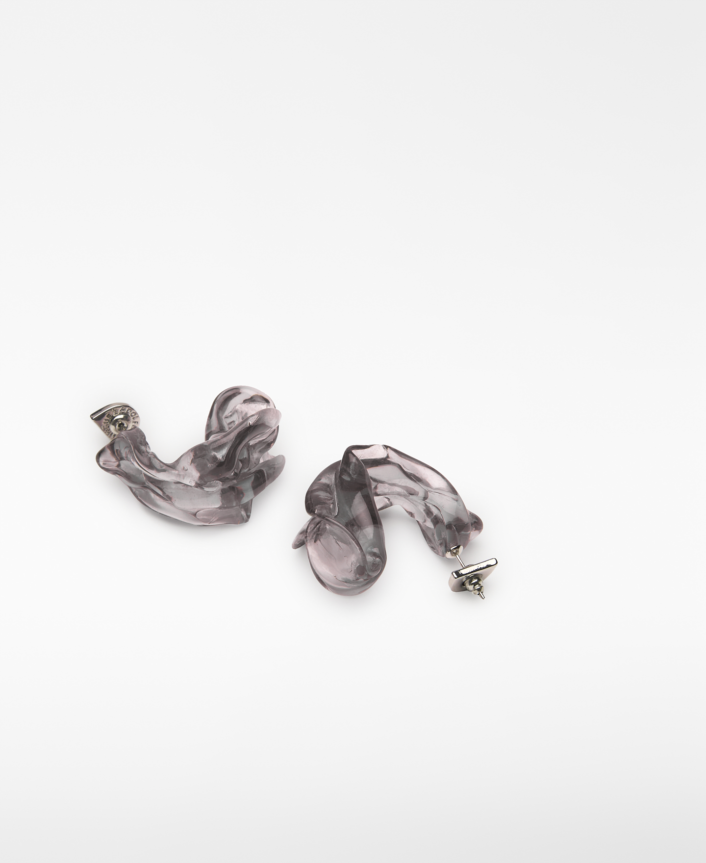 Translucent resin earrings woman image number 1