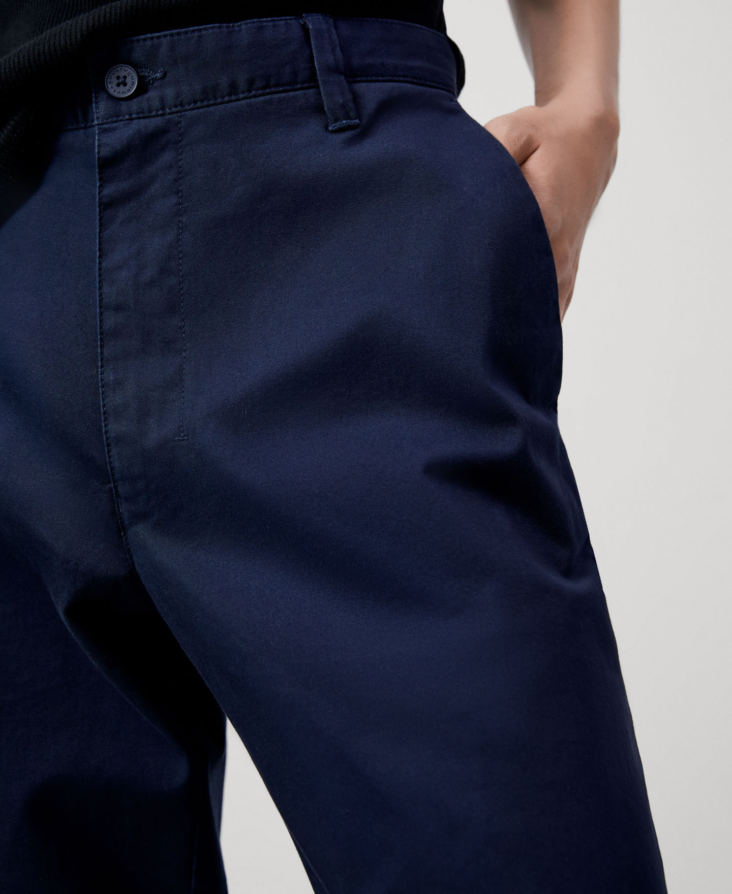 Stretch cotton chino trousers image number 3