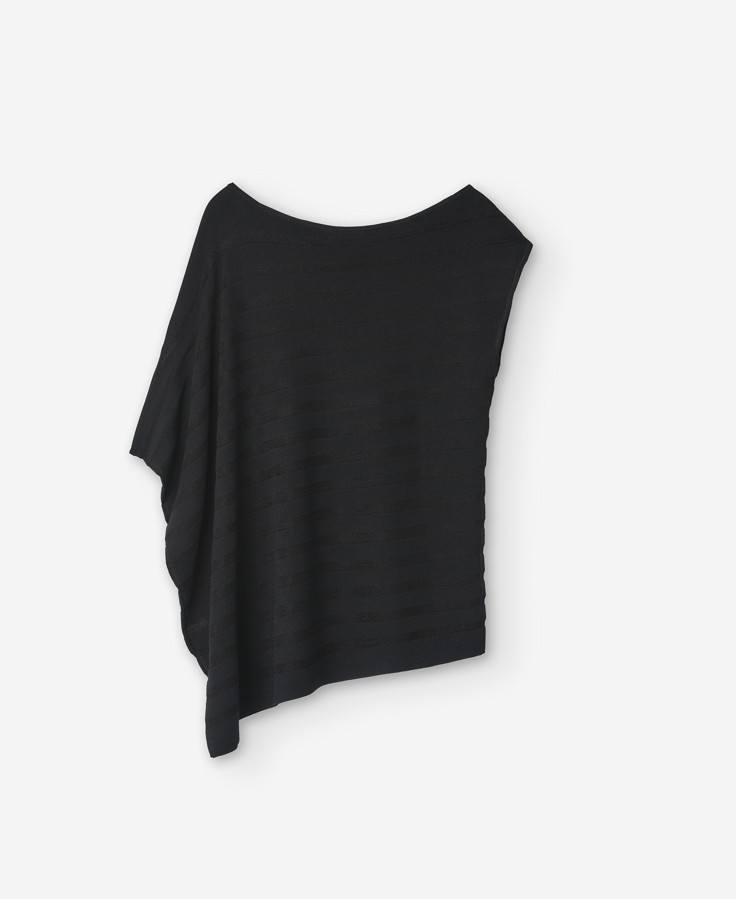 Semitransparent knitted black pullover image number 5