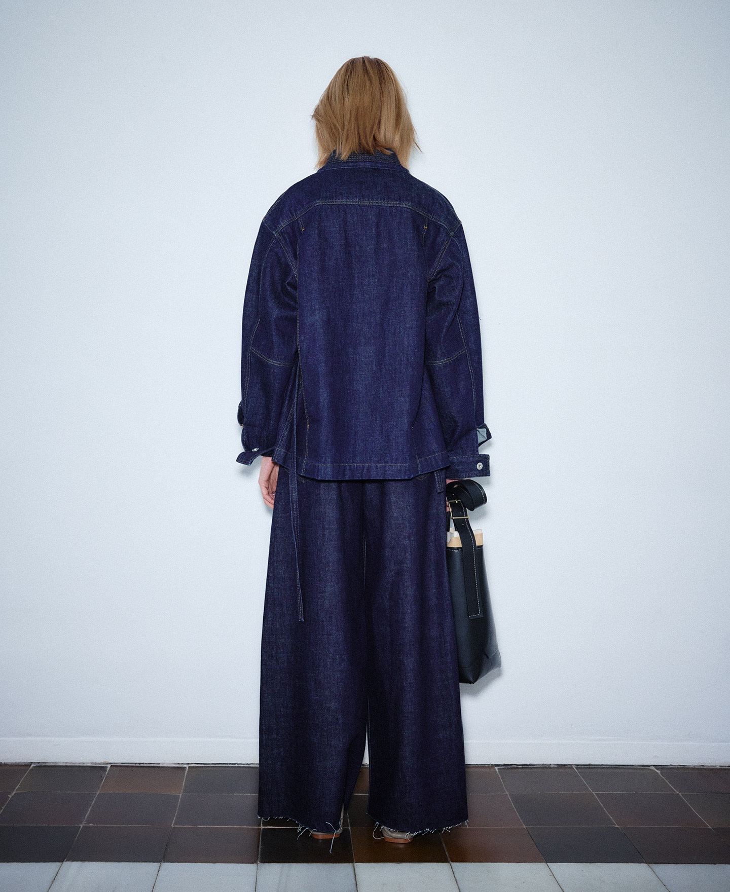 Cotton denim kimono woman image number 1