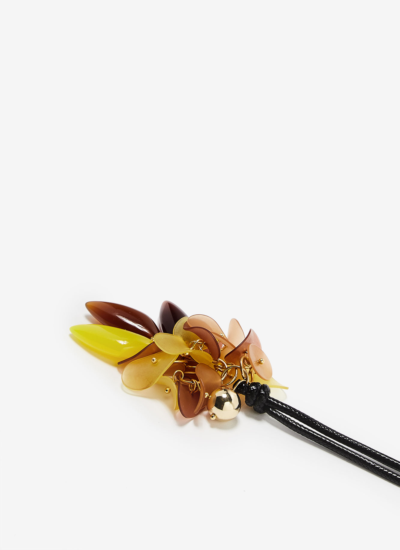 Long necklace with resin petals image number 1