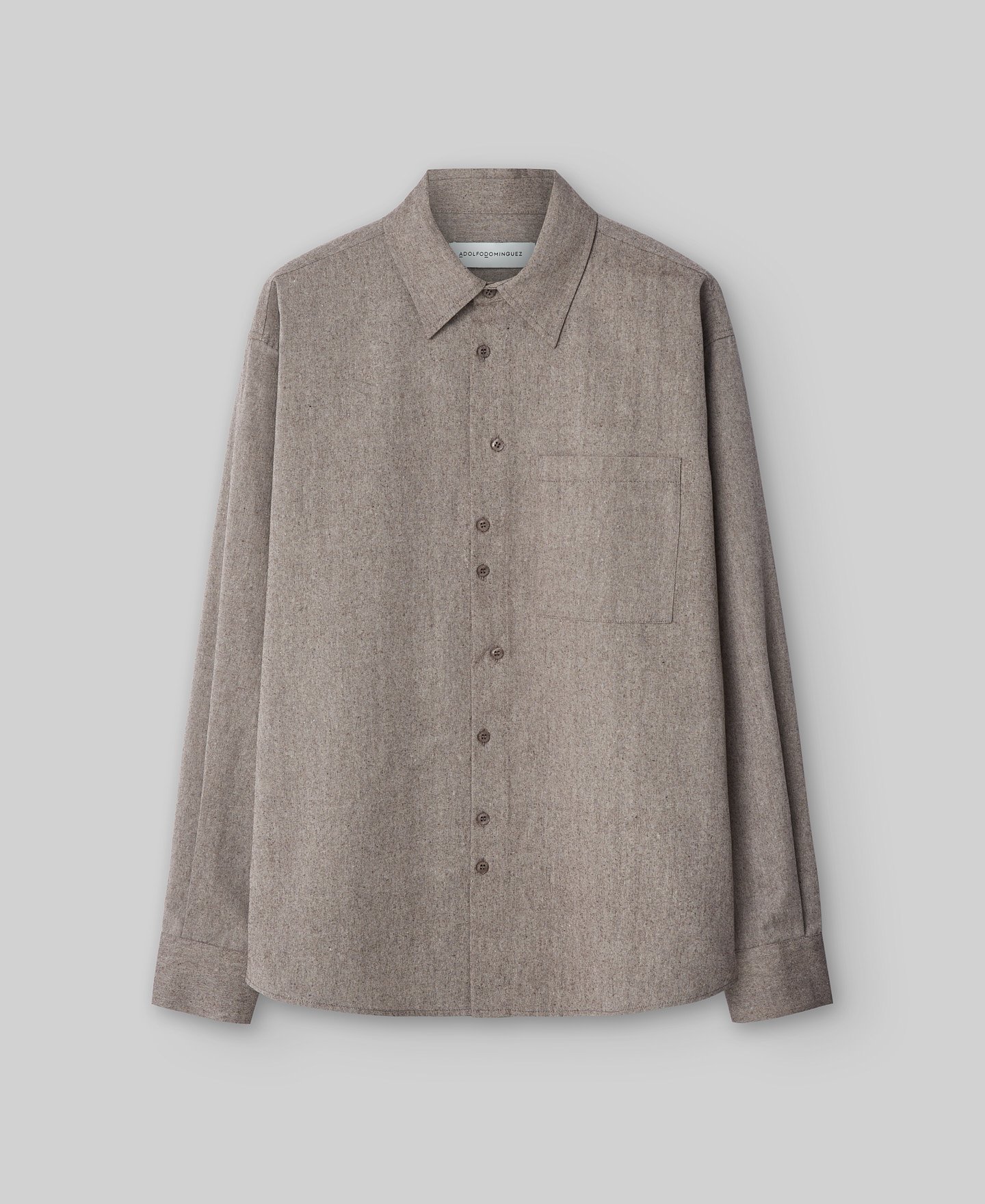 Asymmetrical buttoning shirt man image number 4