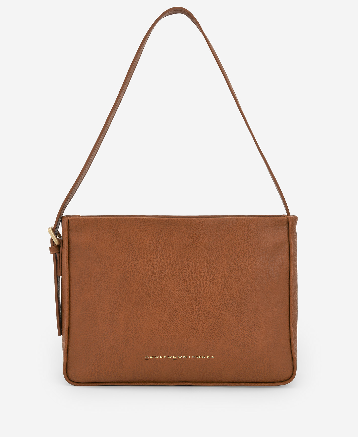 Big shoulder bag in grain texture women image number 0