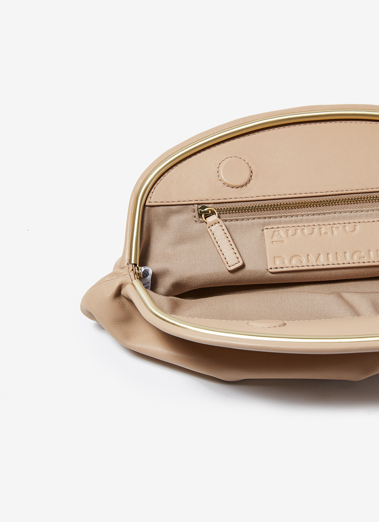 Nappa leather clutch image number 2
