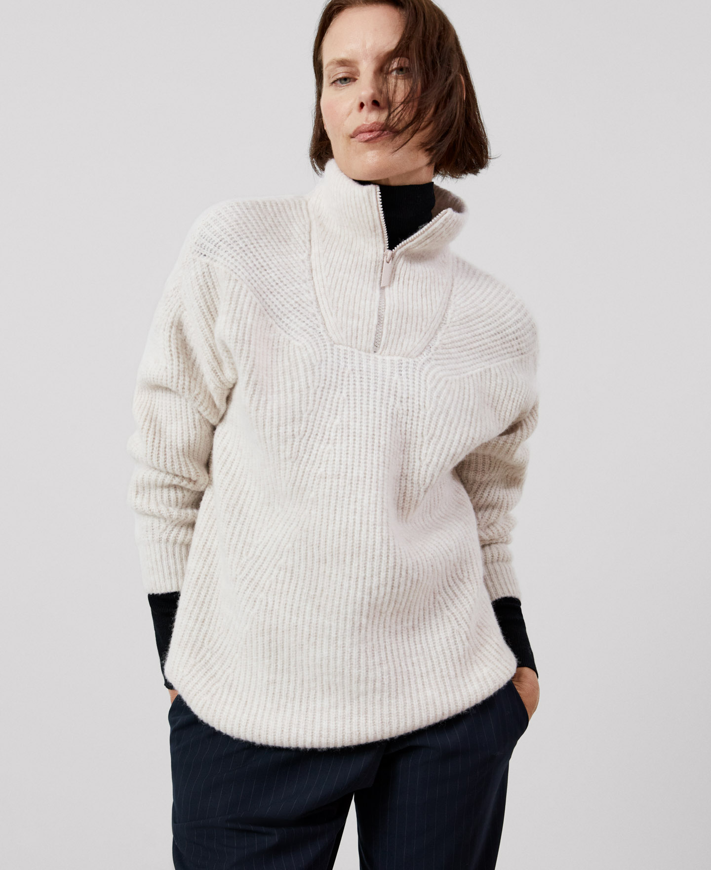 Wool knitted turtleneck sweater image number 0