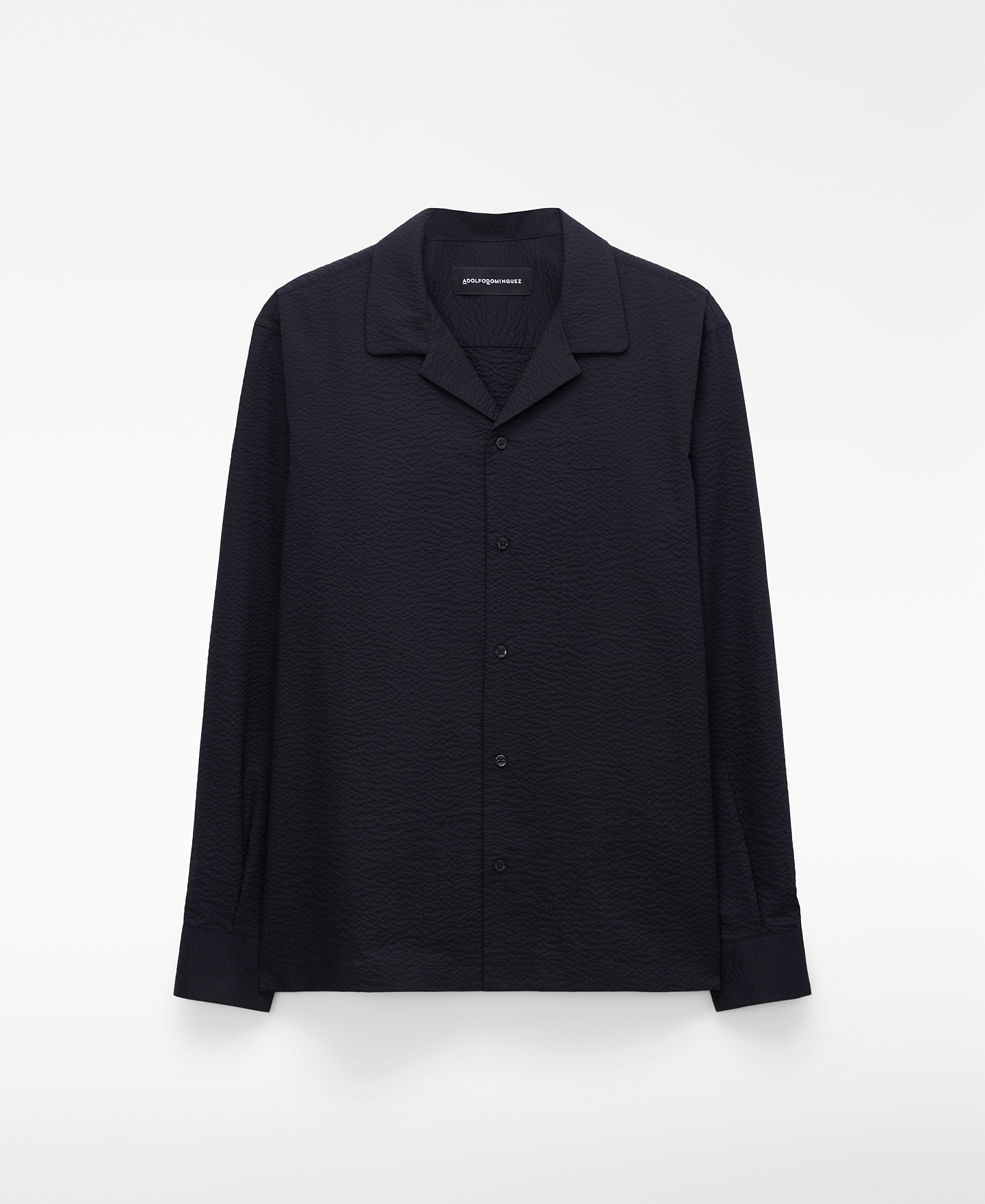 Chemise &agrave; col bowling en coton seersucker image number 5