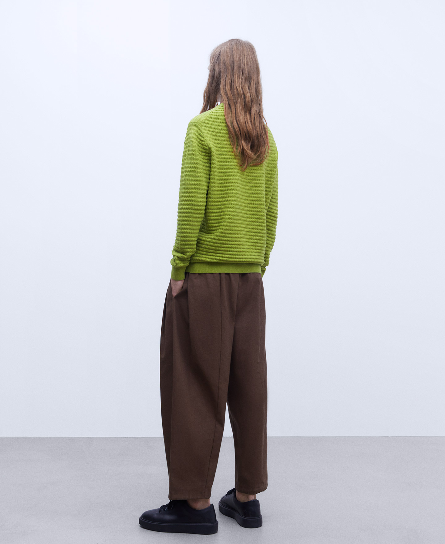 Cotton round neck sweater. image number 2