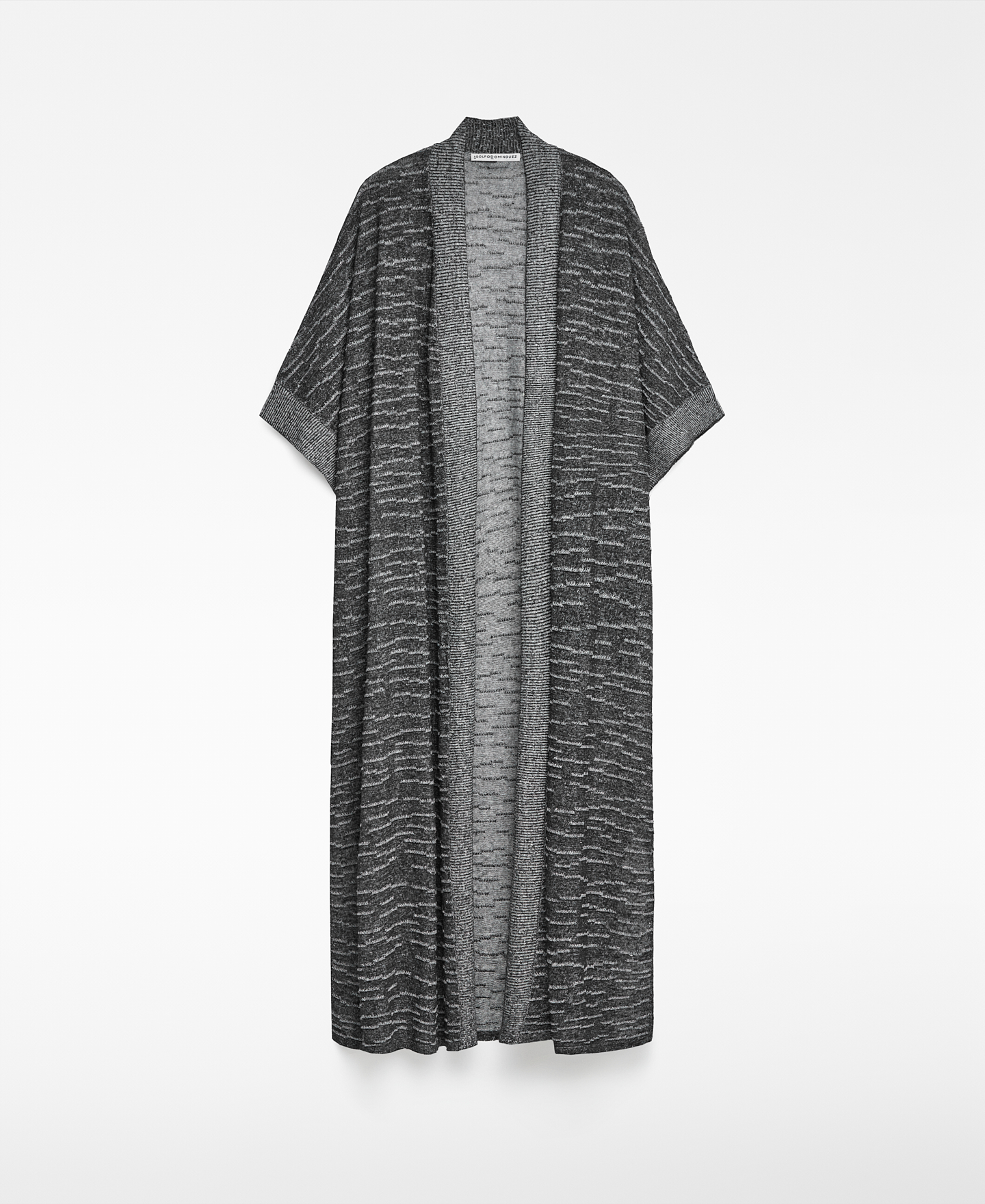 Plated knit kimono jacket woman image number 4