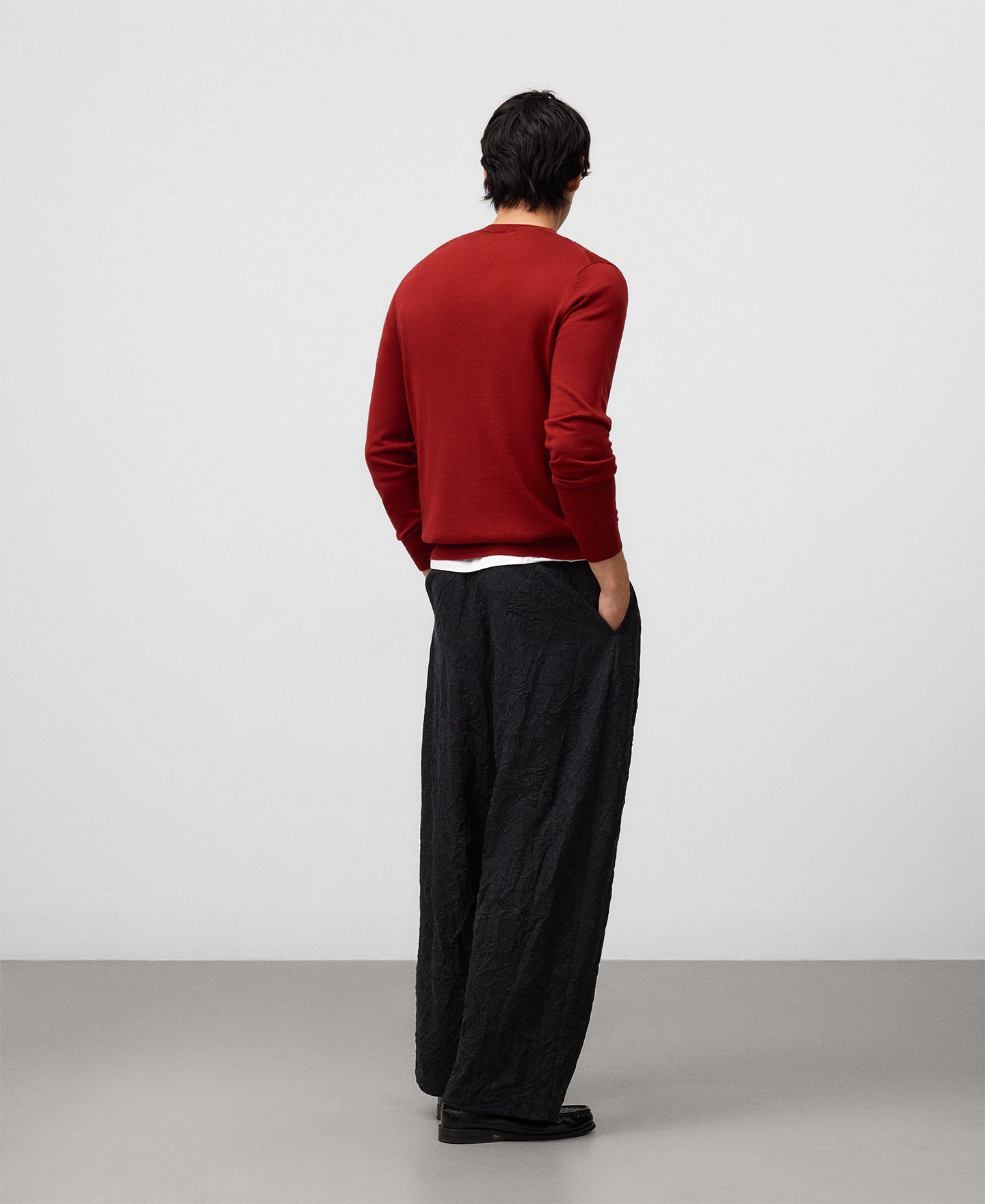 Jersey cuello caja lana merino hombre image number 2
