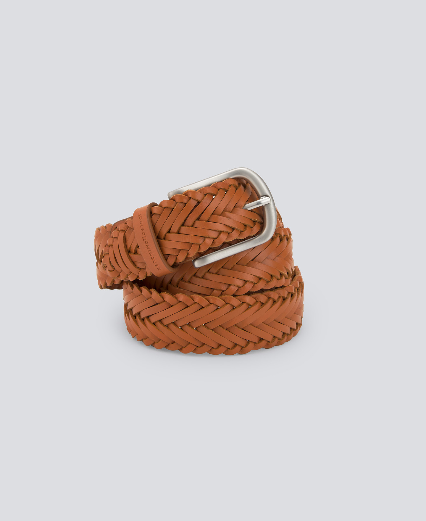 Braided leather belt man image number 1