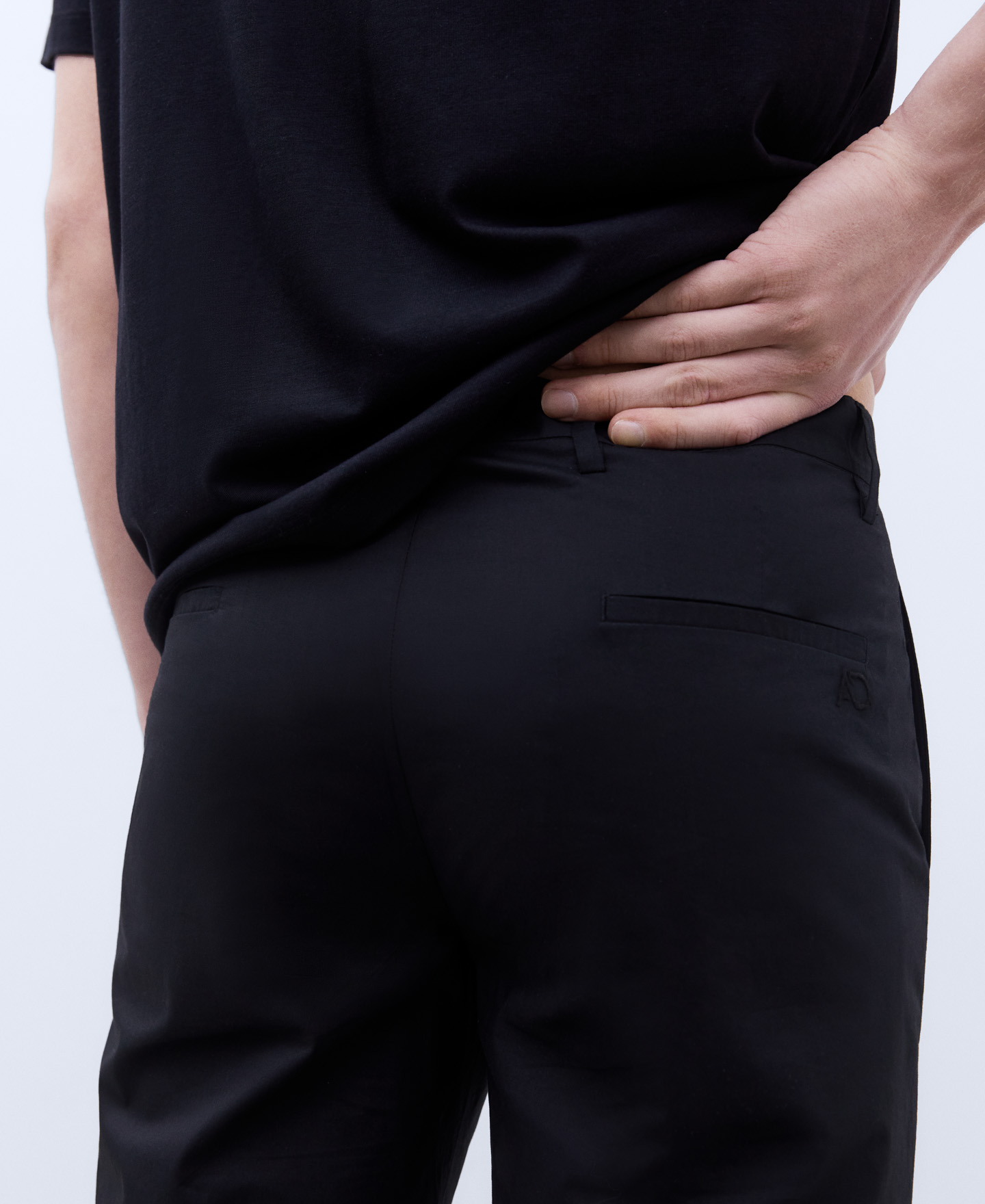 Cotton poplin straight trousers image number 3