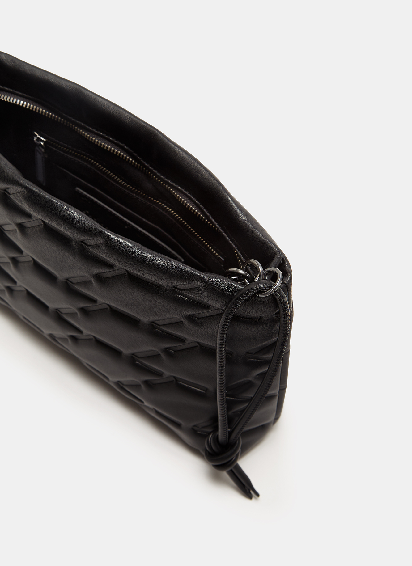 Quilted leather clutch image number 2