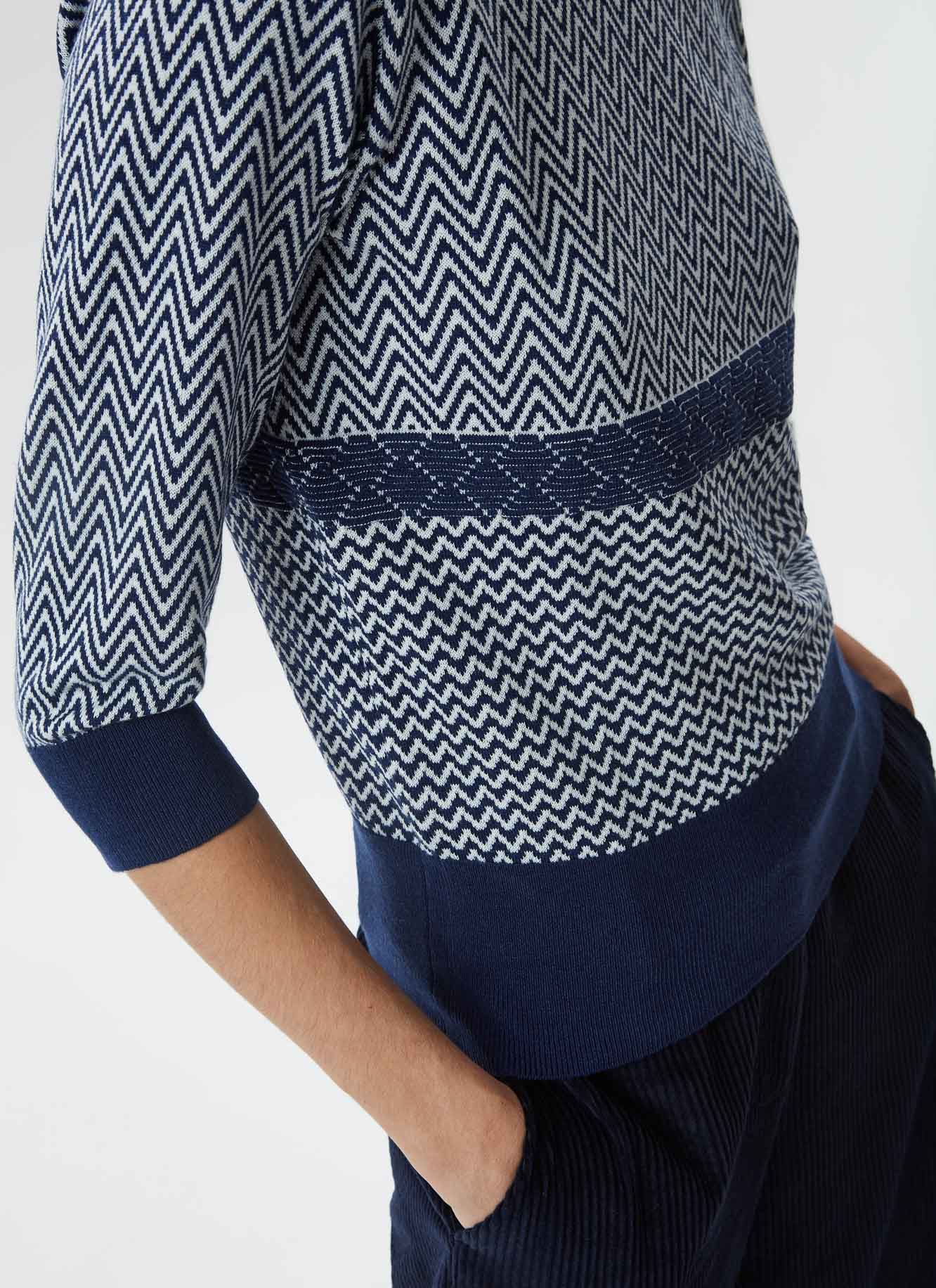 Basic sweater with bicolour jacquard image number 1