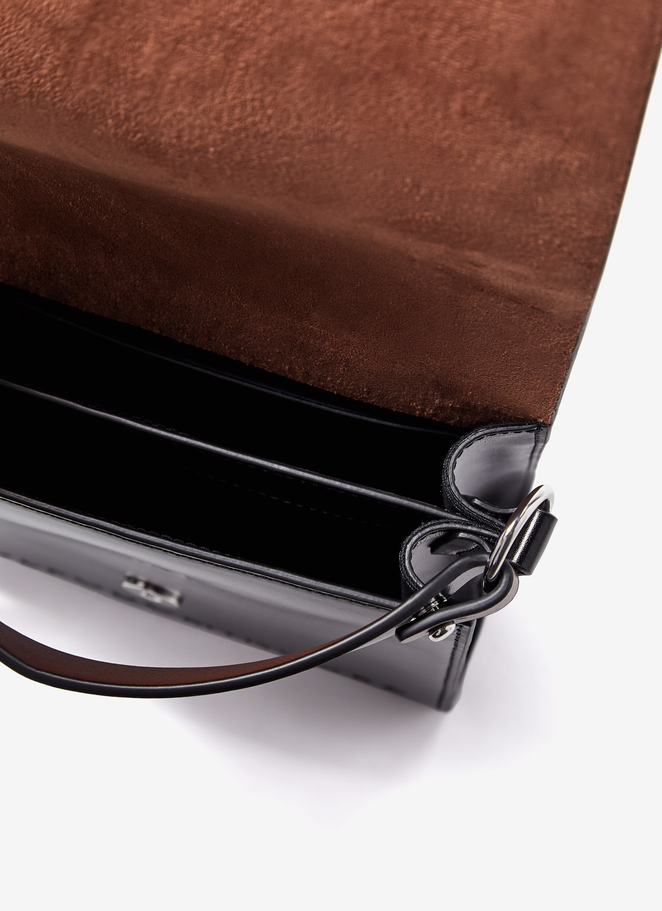 Glossy vachetta leather crossbody bag image number 2