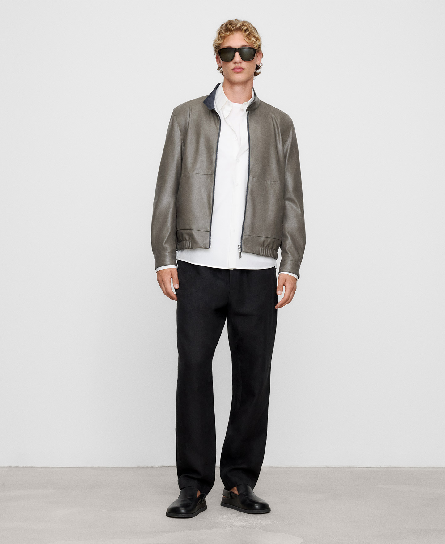 Leather-Non-Lather reversible jacket image number 1