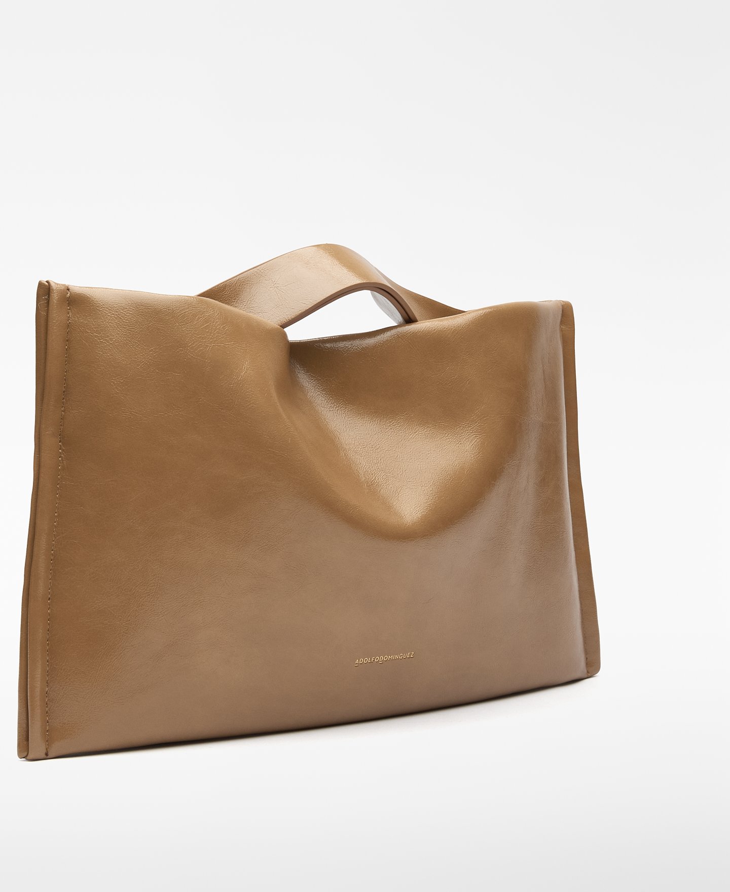 Leather-Non-Leather padded clutch woman image number 2