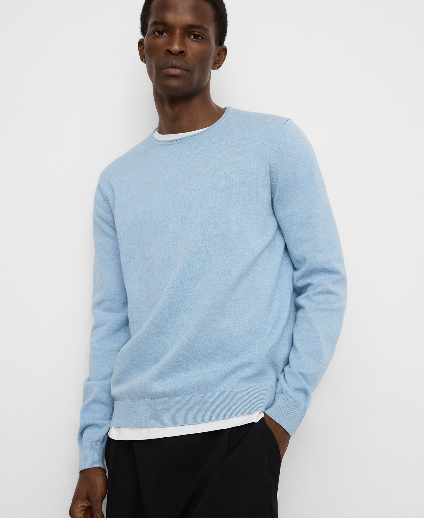 Organic cotton rolled neck sweater image number 0
