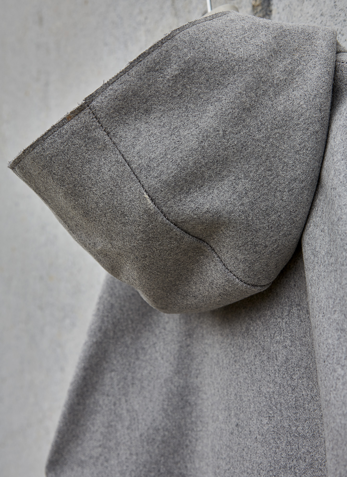 Felt hoodie with maxi-pocket image number 3