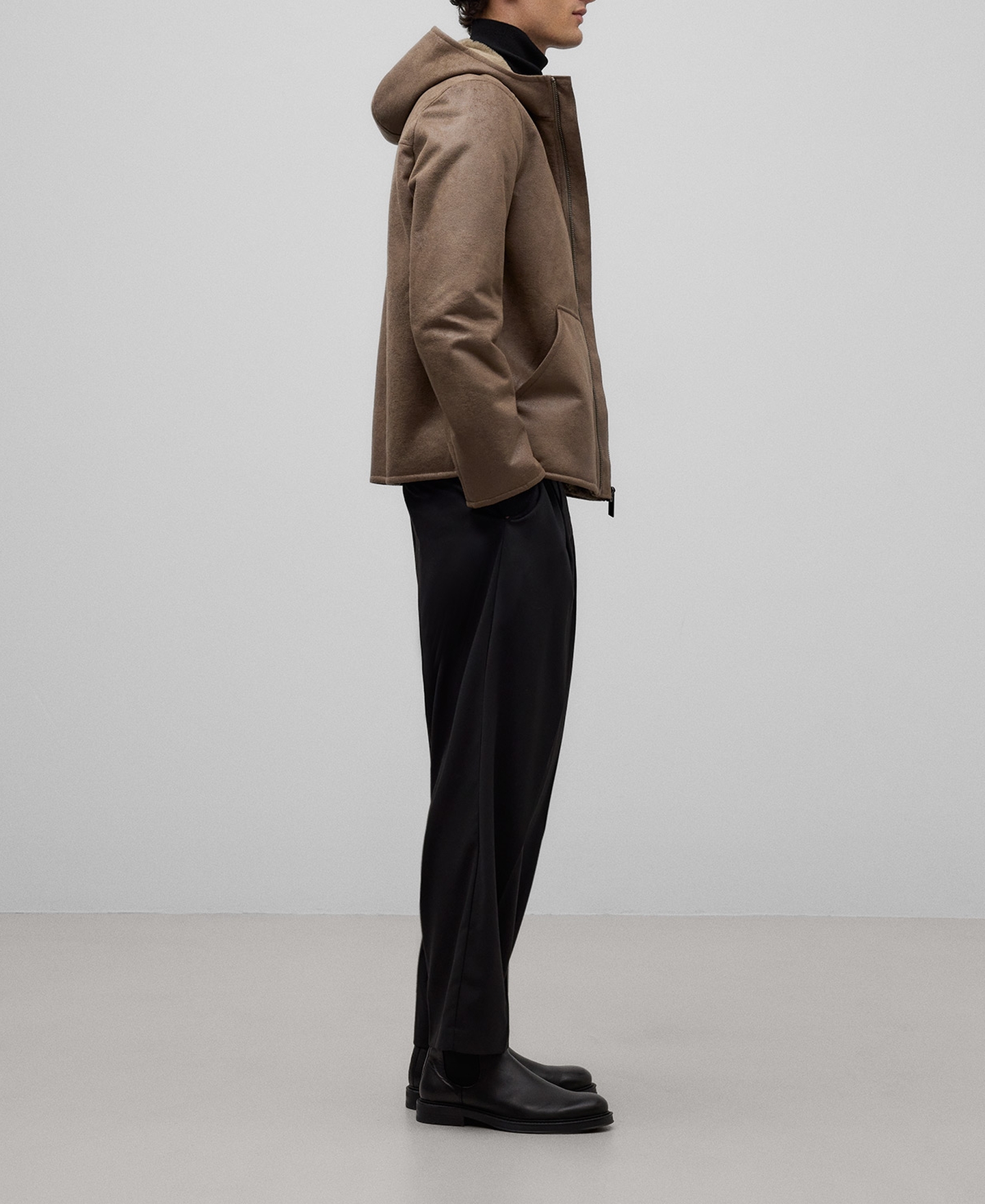 Chaqueta Piel No Piel con capucha hombre image number 1