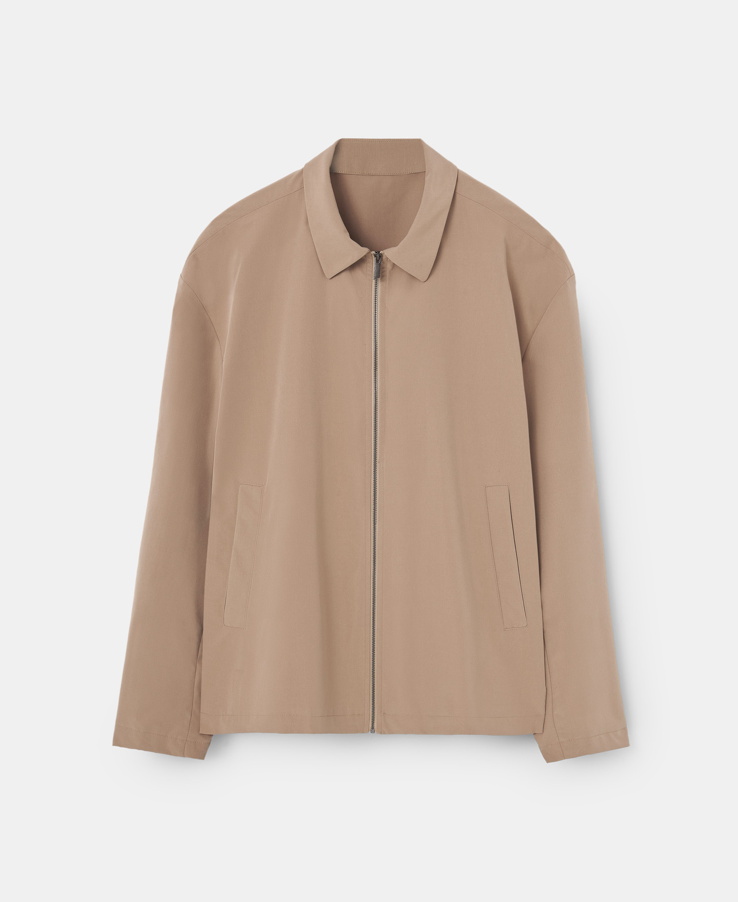Camel shirt collar jacket image number 4