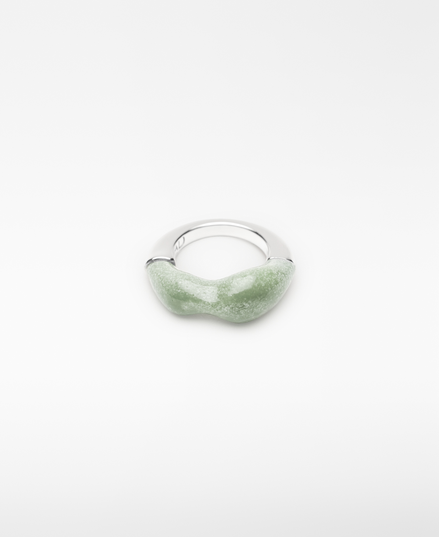 Anillo irregular resina y metal mujer image number 0