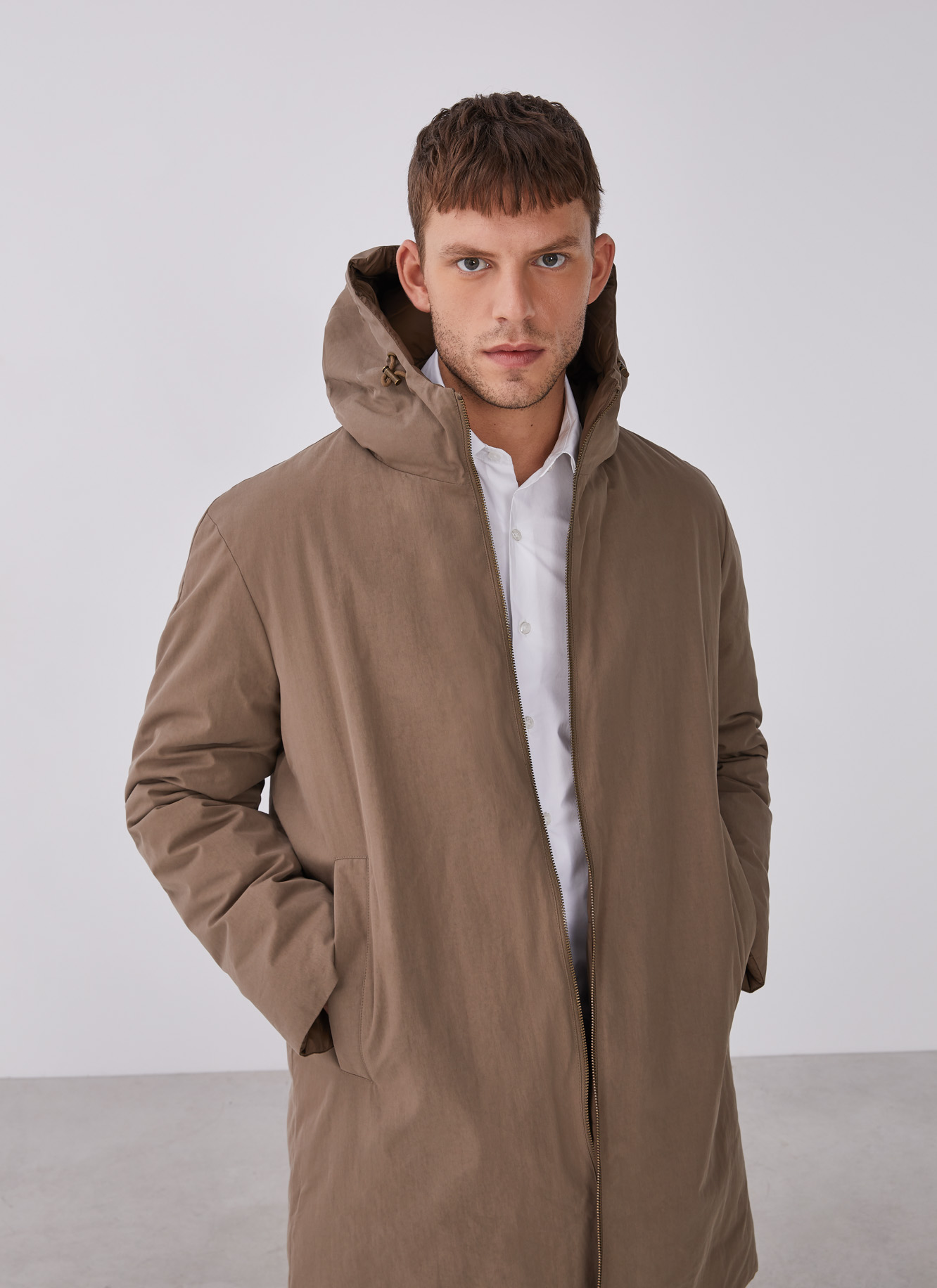 Reversible parka with hood image number 6