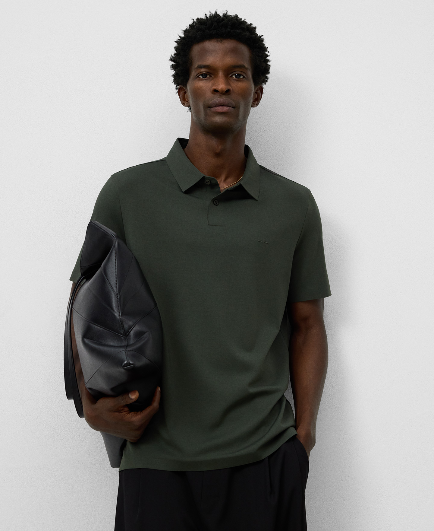 Regular fit short sleeve polo shirt man image number 0