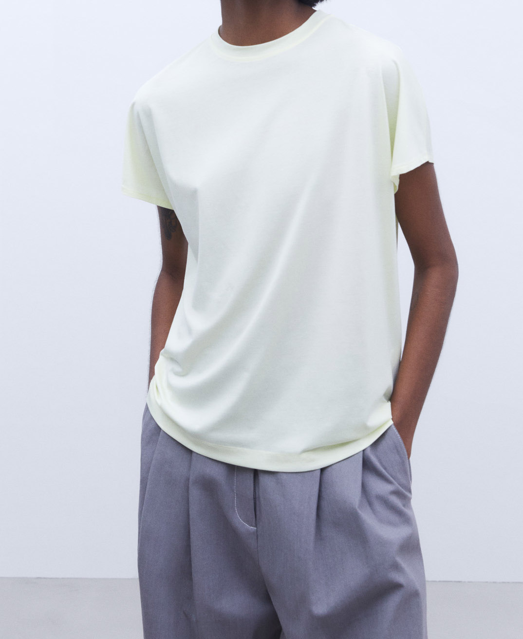 Lyocell and cotton T-shirt image number 0