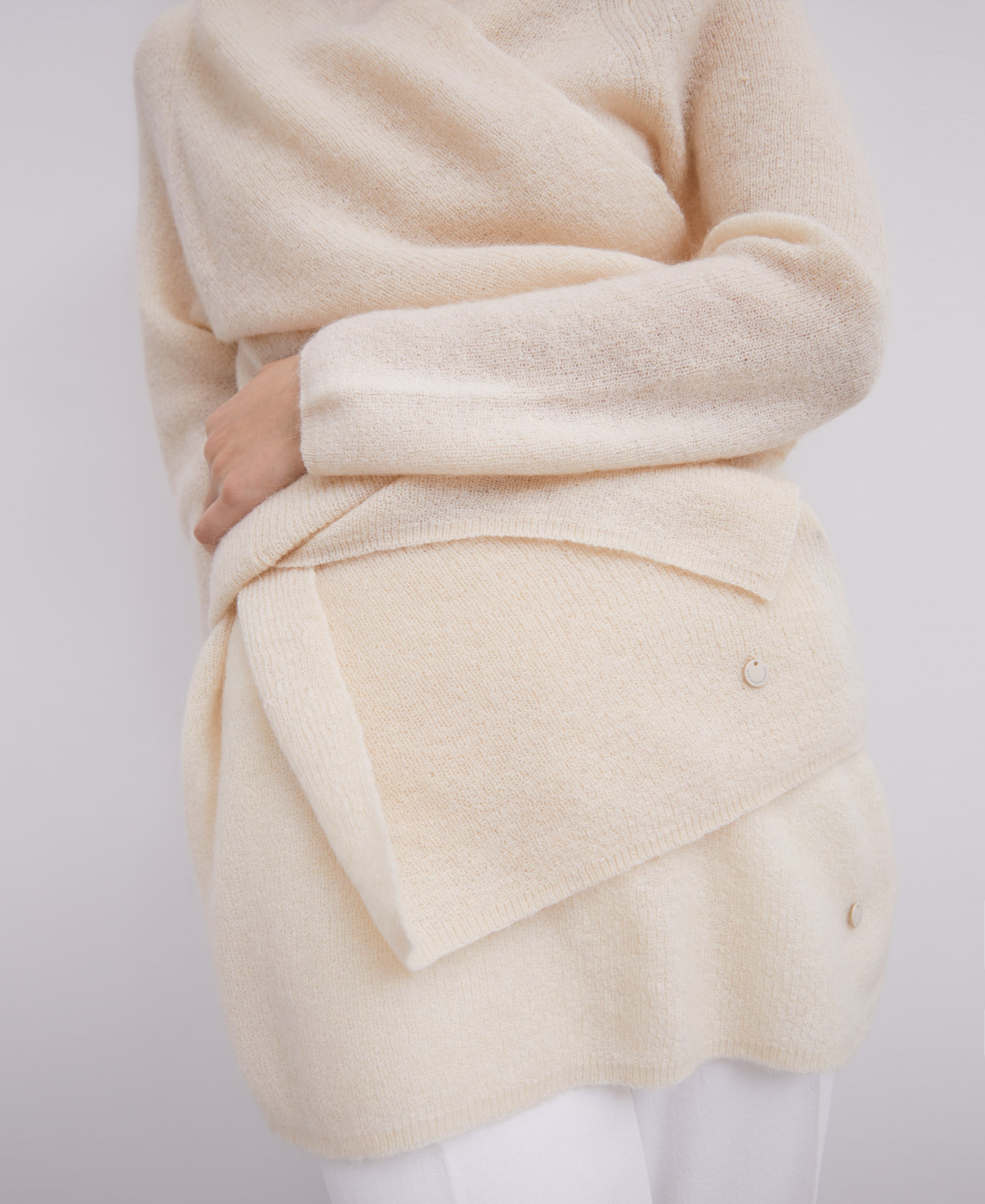 Chaqueta de punto en mohair y merino image number 2
