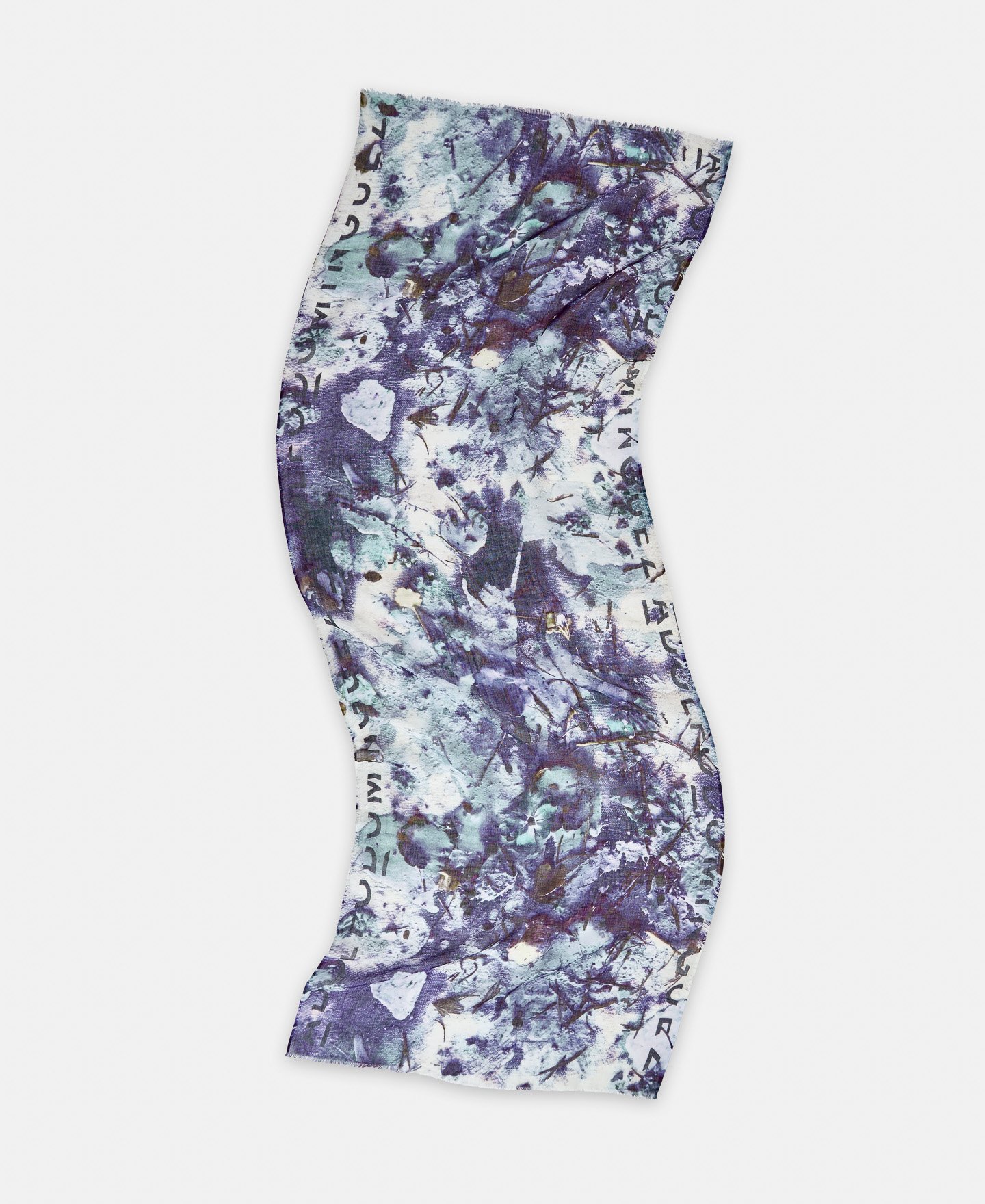 Floral print shawl in European linen image number 1