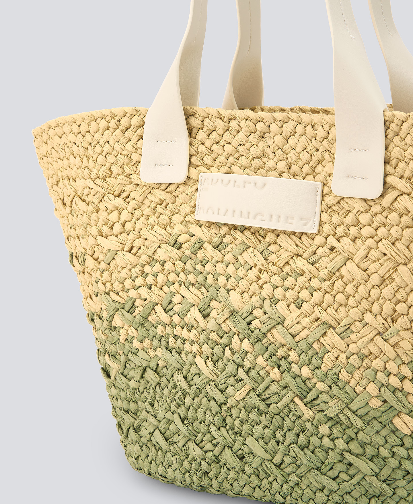 Medium braided paper shopper bag woman image number 3