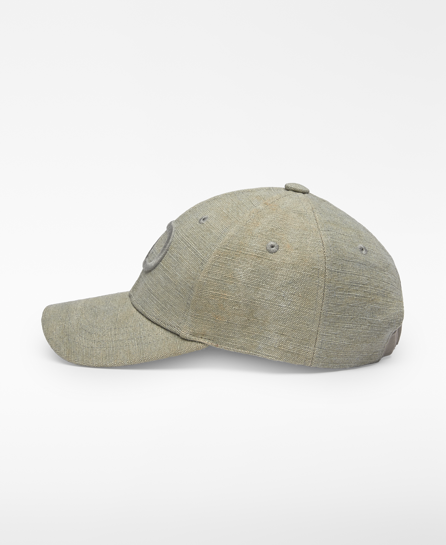 Gorra logo bordado lino y algod&oacute;n image number 1