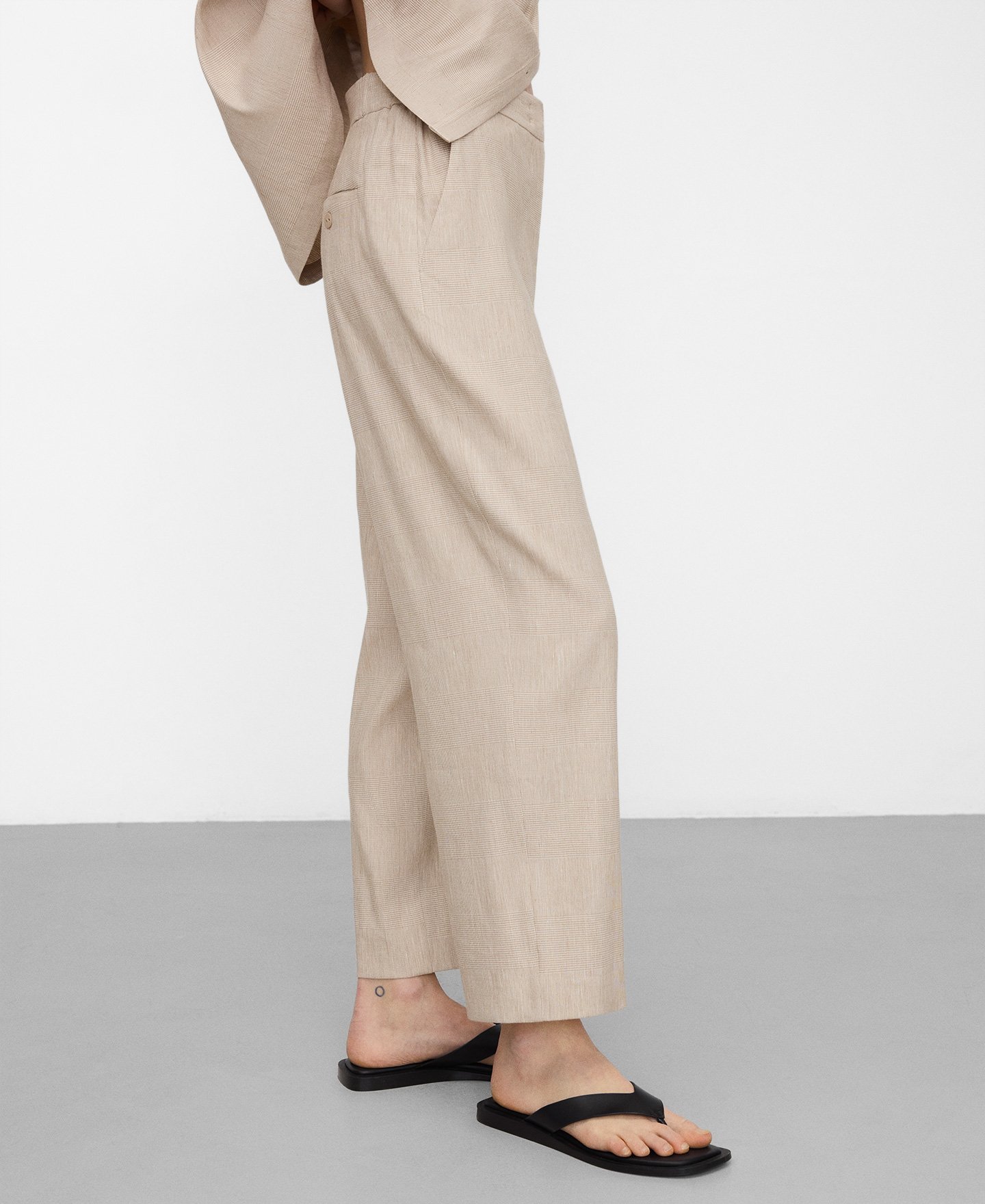 Microprint straight-leg trousers image number 3