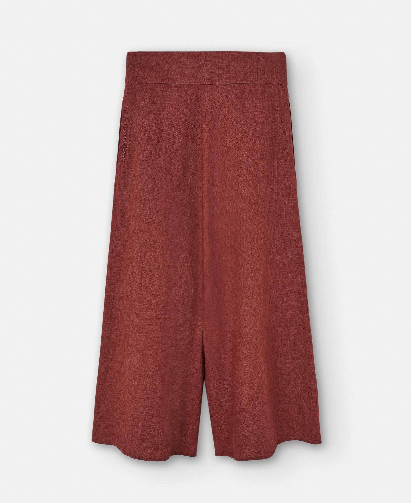 Cropped trousers in European linen image number 5