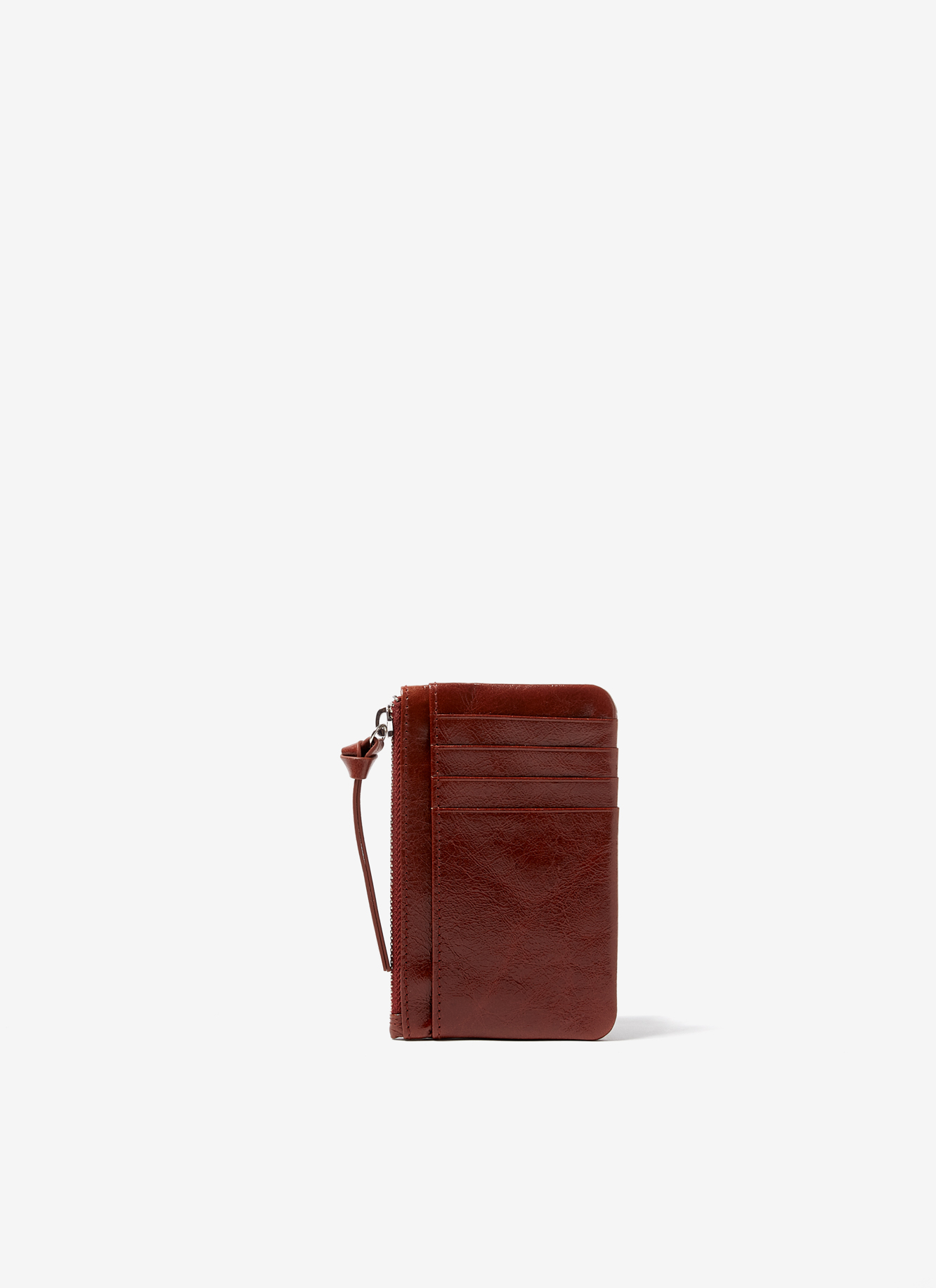 Crackled glossy leather wallet image number 1