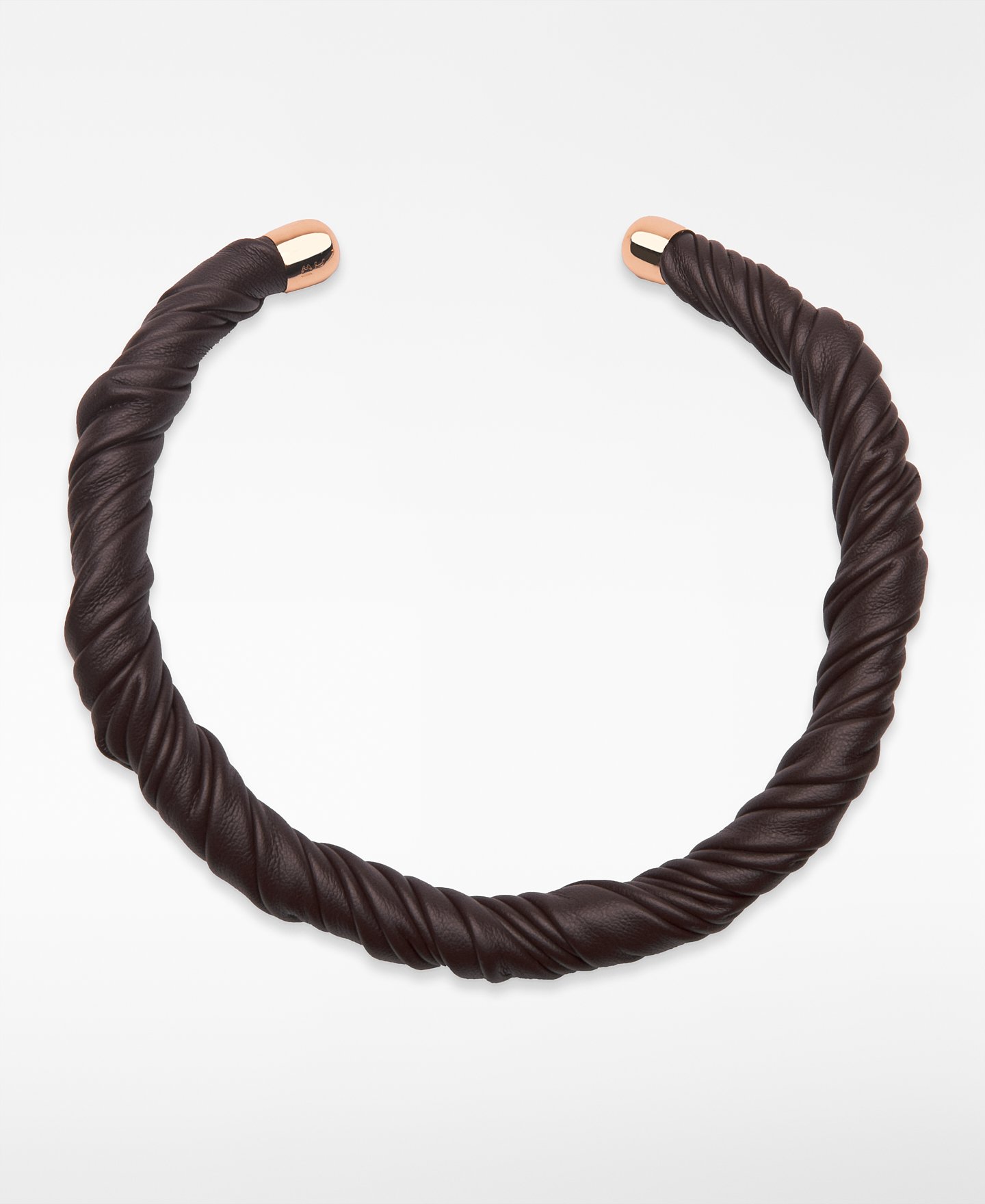Leather-Non-Leather rigid choker woman image number 0